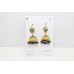 Earrings Enamel Jhumki Dangle Sterling Silver 925 Onyx Bead Traditional E285